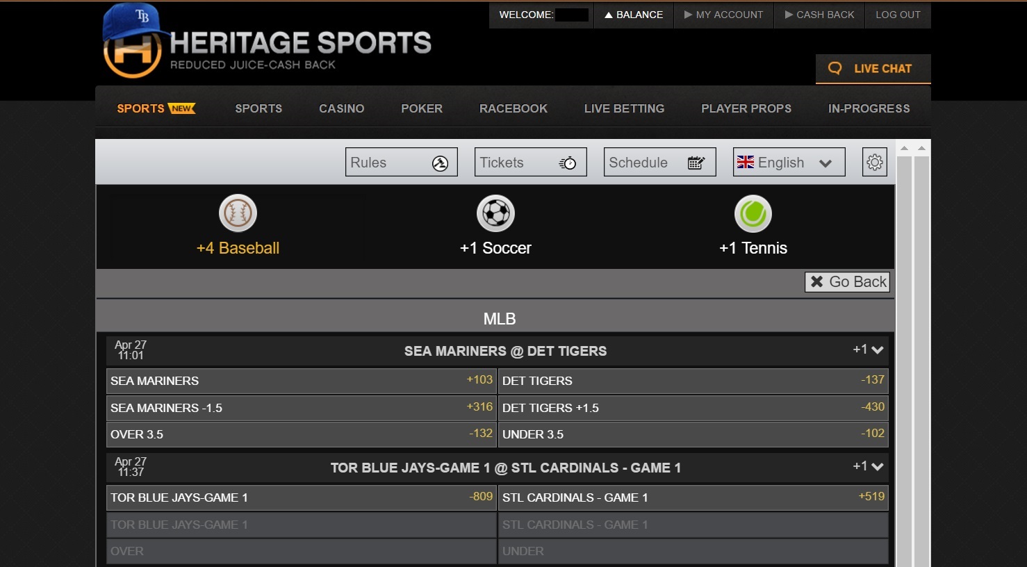 betting accounts